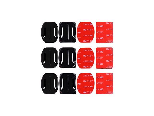 Mounts for GoPro Cameras 3X Curved 3X Flat Mounts Bundle w 3M Sticky Pads Tape Mount to Your HelmetBikeBoardCar Fits All Go Pro Models Premium