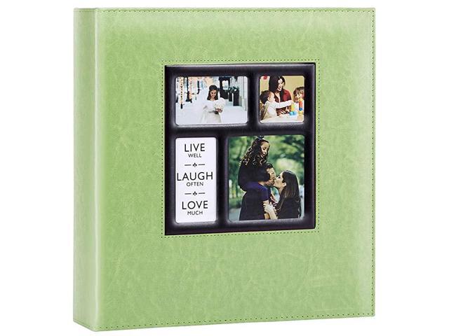 Photo Album Self Adhesive Sticky Photo Picture Albums with Leather Cover and Magnetic Pages Holds 3x5 4x6 5x7 6x8 8x10 Photos 60 Sheets 120 Pages