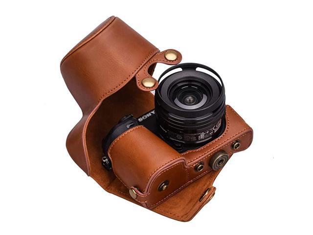 for Sony a6300 casefor Sony a6000 casePremium PU Full Body Leather Camera Case Bag for Sony Alpha a6300 a6000 a6100 a6400 Fit 1650mm Lens with