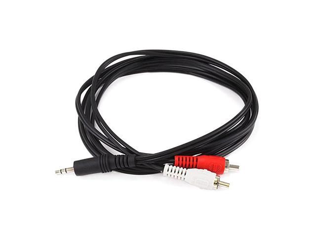 100665 6Feet 35mm Stereo Plug2 RCA Plug Cable Black