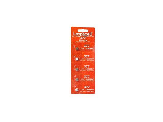 377376 SR626W SR626SW Silver Oxide Watch Batteries Pack of 5