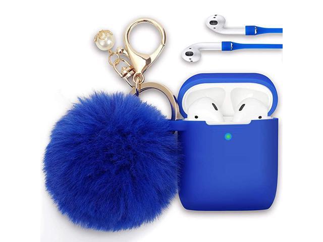 Case for Airpods Airpod Case Cover for Apple Airpods 21 Charging Case Cute Air Pods Silicone Protective Accessories CasesKeychainPompomStrap Best
