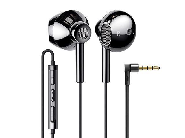 Quad Dynamic Drivers Airflow HiRes Extra Bass Headphones Noise Isolating Wired Earbuds with Microphone Lightweight Earphones with Volume Control