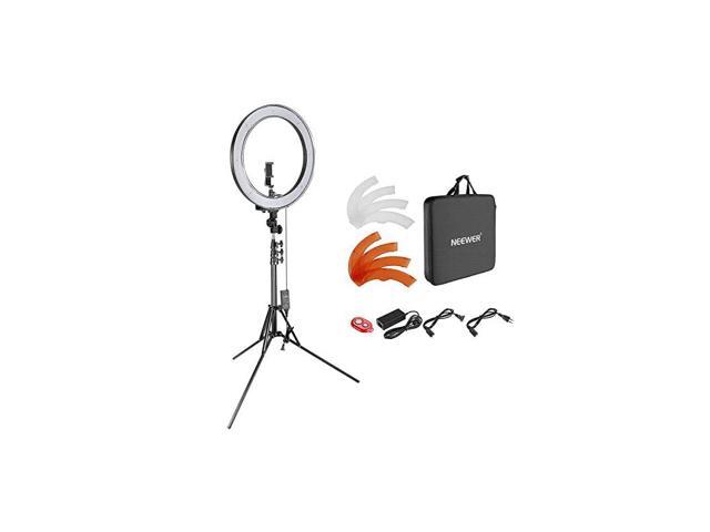 Upgraded 18inch Outer Dimmable SMD LED Ring Light with 79inch Stand Bluetooth Receiver Rotatable Phone Holder for SmartphoneCamera Make up YouTube