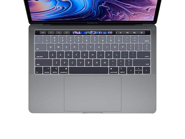 Grey Gradient Keyboard Cover Ultra Thin Keyboard Protector Skin for MacBook Pro with Touch Bar 13inch 15inch Model A2159 A1989 A1990 A1706 A1707