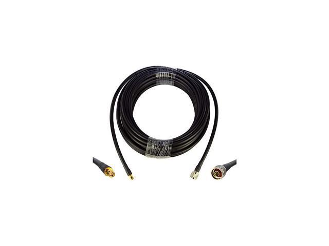 50 ft LowLoss Coax Extension Cable 50 Ohm SMA Male to N Male for 3G4GLTEHamADSBGPSRF Radio to Antenna or Lightning Arrester Use Not for TV or WiFi