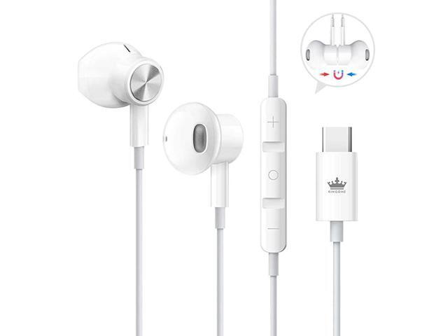 USB C Headphones Type C Earbuds USB C Earphones HiFi Stereo Magnetic with Mic Volume Control Compatible with Google Pixel 32XLiPad Pro