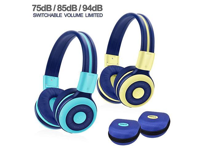 2 Pack of Bluetooth Headphone with 75dB85dB94dB Volume Limited for Kids Wireless Kid Safe Headphones with Hard case Children Headphones with