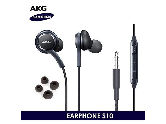 OEM Earbuds Stereo Headphones for Samsung Galaxy S10 S10e Plus Cable Designed by AKG with Microphone and Volume Buttons Grey