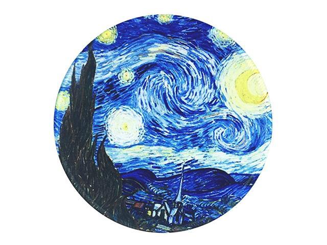 Mouse Pad Round Mouse Mat Cute Mouse Pad with Design NonSlip Rubber Base Mousepad with Stitched Edge Waterproof Office Mouse Pad Starry Art