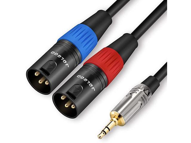 35 mm TRS to Dual XLR Male Pro Stereo Breakout Cable 18 TRS Stereo to 2 XLR Male Y Splitter Patch Microphone Cable 33 Feet