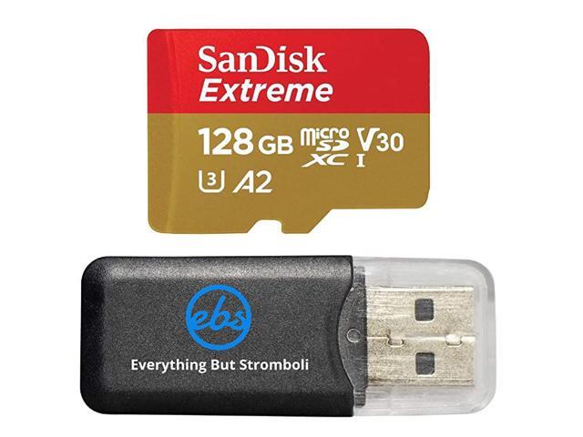 128GB Micro SDXC Memory Card Extreme Works with GoPro Hero 8 Black GoPro Max 360 Action Camera U3 V30 4K A2 Class 10 SDSQXA1128GGN6MN Bundle with 1