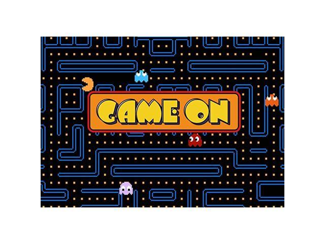 Game On Party Backdrop 10x7ft Kids Retro Gaming Photography Background Boy Birthday Baby Shower Decorations Cake Table Banner Photo Booth Studio