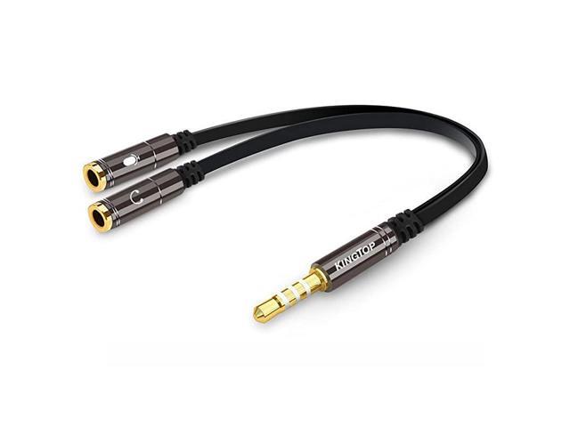 35mm Combo Audio Adapter Cable for PS4Xbox One STabletMobile PhonePC Gaming Headsets and New Version Laptop