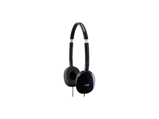 Black Flat and Foldable Colorful Flats On Ear Headphone with 394 foot Gold Plated Phone Slim Plug HAS160B