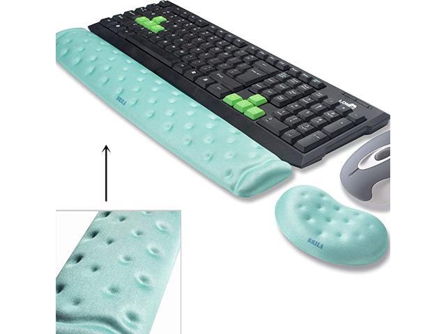 Ergonomic Memory Foam Mouse Wrist Rest Support Pad Cushion for Computer Laptop Office Work PC Gaming Massage Holes Design Wrist Pain Relieve