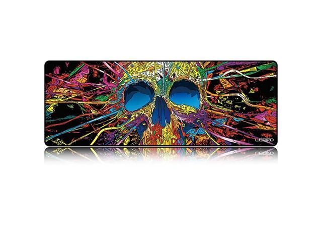 Extended XXXL Skull Gaming Mouse Pad 315Lx118Wx012H Portable with Extended XXL Size NonSlip Rubber Base Special Treated Textured Weave with