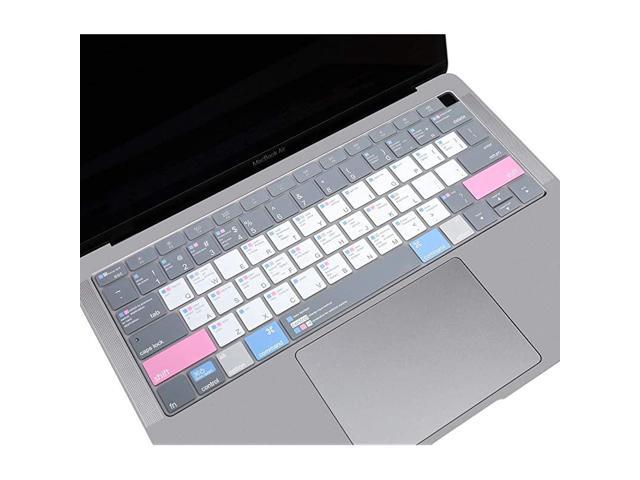 Premium Shortcut Keyboard Cover Skin with MAC OS Hot Keys for MacBook Air 13 Inch 2019 2018 Release A1932 with Retina Display SoftTouch Mac OS X