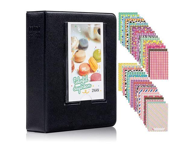 64 Pockets Mini Photo Album for Fujifilm Instax Mini 7s 8 8+ 9 25 26 50s 70 90 Instant Camera Name CardBlack