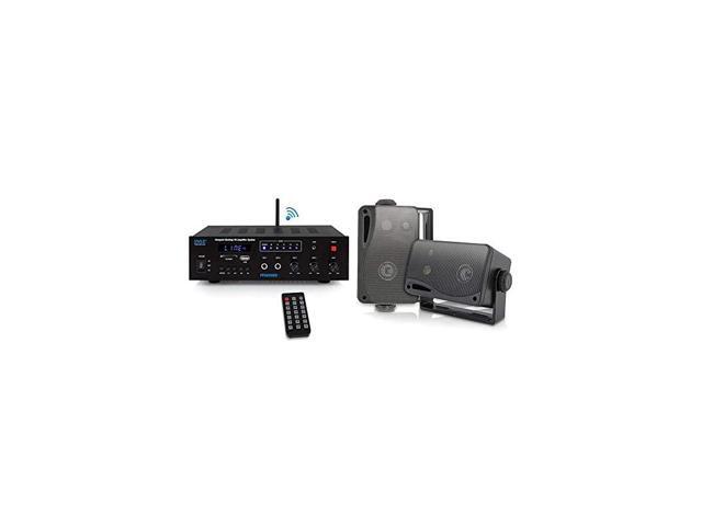 Bluetooth Karaoke Amplifier Home Car Bus Tours 300 Watts 2 Channel Digital Home Audio PA Receiver System 3Way Mini Box Speaker System 200 Watt
