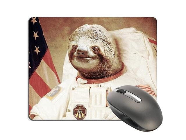 Funny Cute Sloth Dress As a Astronaut Personality Mouse Pad Unique Design Mouse Pads Large Mat