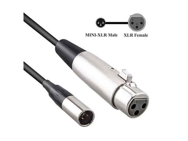 Mini XLR Male to XLR Female Cable 5 feet 3 PIN Mini XLR Microphone Cable for Blackmagic Pocket BMPCC 4K Camera Video Assist 4K Mini XLR 3 Pin Pro