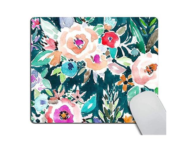Personalized Water Color Floral Mouse Pad Customized Rectangle NonSlip Rubber Mousepad Gaming Mouse Pads