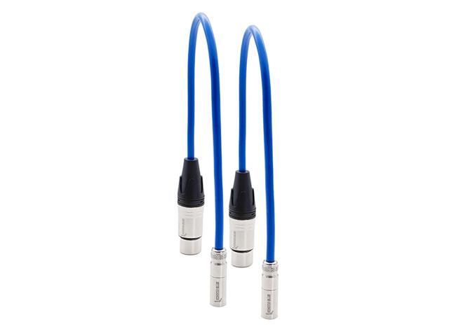 Mini XLR Male to XLR Female Professional Audio Cable BMPCC 4K6K Camera Video Assist 16 XLR Adapter for Microphones Mixers 2 Pack