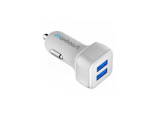 Car Charger with SmartUSB Port 48A24W WhiteGrey Charger Adapter for iPhone 12 11 Pro MaxXS MaxXRXSX87Plus S20 UltraS10S10+S10eNoteLGiPad ProAir