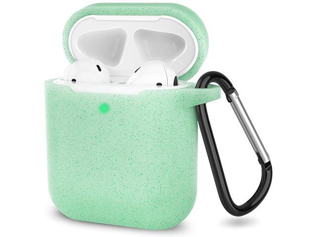 Case Full Protective Silicone Accessories Cover Compatible with Apple 12 Wireless and Wired Charging CaseFront LED VisibleGlitter Purple