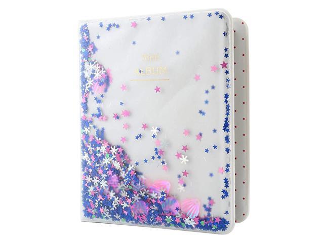 Mini Photo Album 2 Pack 64 Pockets Flamingo Album for Fujifilm Instax Mini 7s 8 8 9 25 26 50s 70 90 Film Polaroid Camera 3inch Film White + Pink