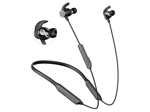 Force Pro Dual Dynamic Drivers Bluetooth Headphones Neckband Wireless Earbuds with Crossover APTX HD Audio Built in Mic 22 Hours Playtime Bluetooth