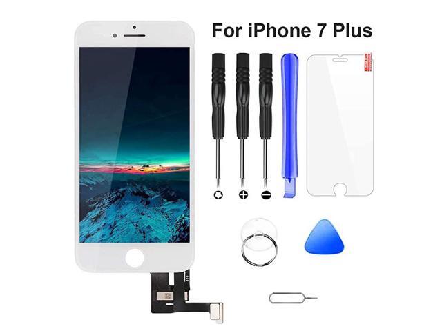 iPhone 7 Plus Screen ReplacementLCD Display and Touch Screen Digitizer Replacement Frame Assembly with Repair Tool KitWhite 55Inch for iPhone 7 Plus