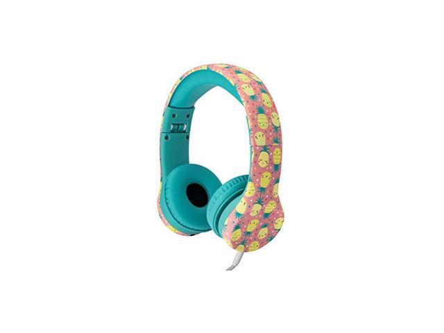 Play+ Kids Headphones Volume Limiting and Audio Sharing Port Pineapples