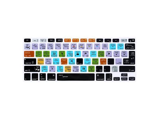 Lightroom Shortcuts Hotkey Silicone Keyboard Cover Skin for MacBook Air 13for MacBook Pro131517 with or wOut Retina Display2015 or Older Versionfor