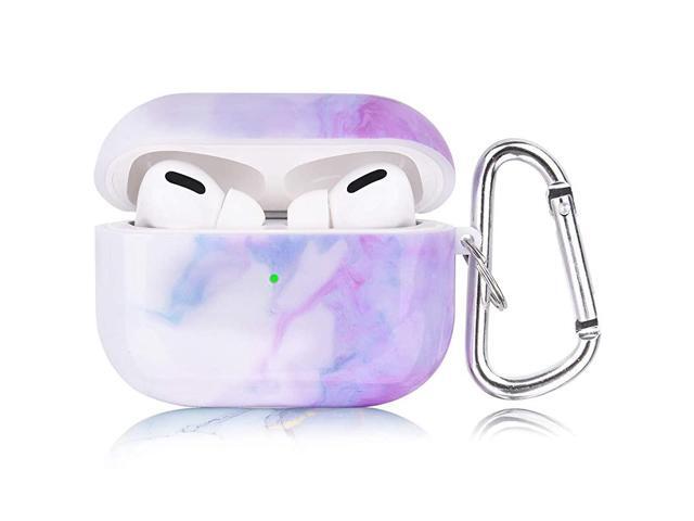 Airpod Pro Case 3 in 1 Marble Cute Hard Airpods Accessories Protective Cover Case Portable Shockproof Girls Women Men with KeychainStrap for