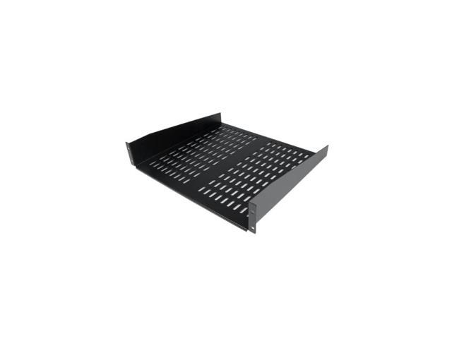 com 2U Server Rack Shelf Universal Vented Cantilever Tray for 19 Network Equipment Rack Cabinet Heavy Duty Steel 50lb 16 Deep CABSHELFV Black