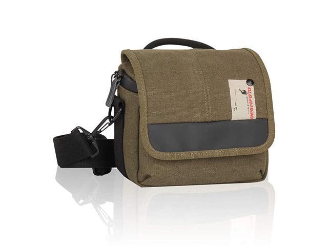 Mirrorless Camera Bag Small Compact Cute Camera Shoulder Bag Waterproof Canvas Messenger Bag Case for Women Men Compatible for Nikon Canon Sony