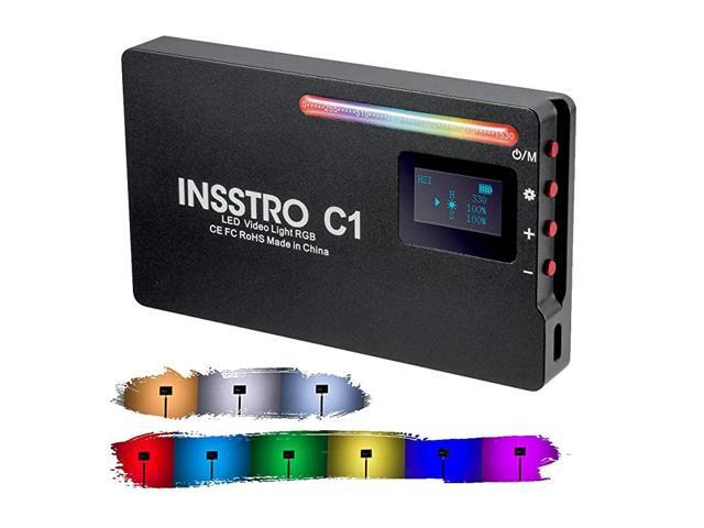 C1 RGB LED Video Light Full Color RGB Light for Camera Camcorder Rechargeable Pocket Size Video Light with 2500k8500k Color Range 10 Scene