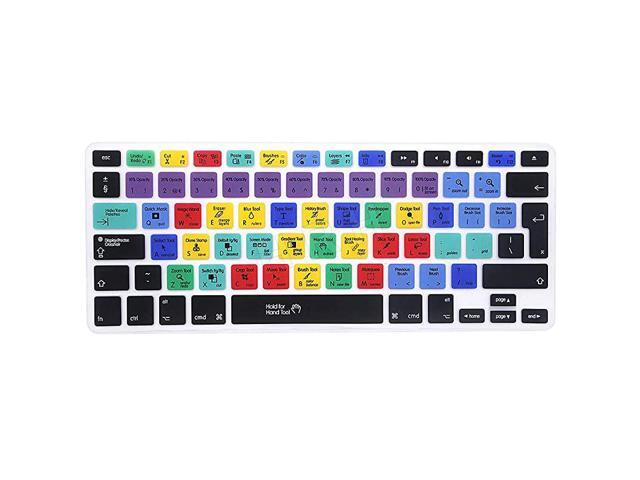 Photoshop PS Shortcuts Silicone Keyboard Cover Skin for MacBook Air 13for MacBook Pro131517 with or wOut Retina Display 2015 or Older Versionfor