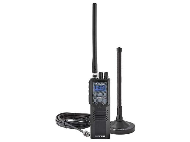 HHRT50 Road Trip Cb Radio Emergency Radio Travel Essentials 2Way Handheld Black Radio with Rooftop Magnet Mount Antenna NOAA Channels Dual Watch 40