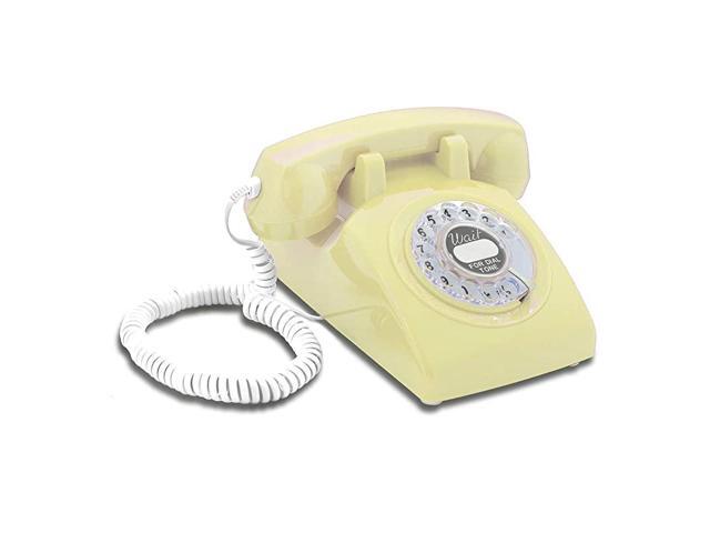 60s Cable with Classic United States Rotary Dial Inlay Designer Retro PhoneRotary Dial TelephoneRetro Style PhoneVintage TelephoneClassic Desk