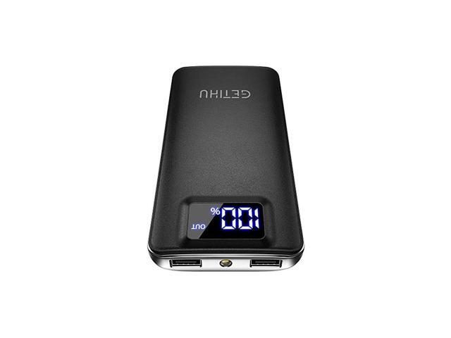 Portable Charger LED Display 10000mAh Power Bank 48A 2 USB Ports HighSpeed Battery Pack with Flashlight for iPhone 11 Pro X 8 7 6S Plus Samsung