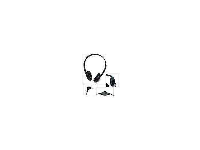 CCV 10 Pack Classroom Stereo Budget Headphones with Leatherette Earpads Volume Control