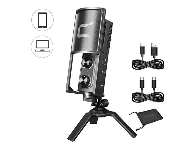 STMUSB Versatile Metal Condenser Cardioid Microphone for USB C Smartphone and Computer Studio Recording Microphone for LiveStreaming