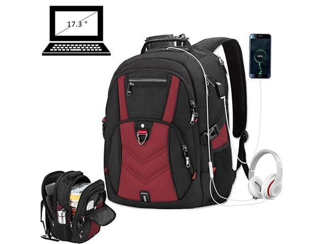 Backpack 17 Inch Business Travel Backpacks for Men Women Extra Large Waterproof TSA Anti Theft College School Bookbags with USB Charging Port 173