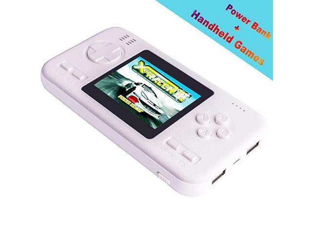 Handheld Game Console and Power Bank Built in 218 Classic Retro Video Games 8000 mAh Fast Charging Dual USB External Battery Pack for Phone Pad