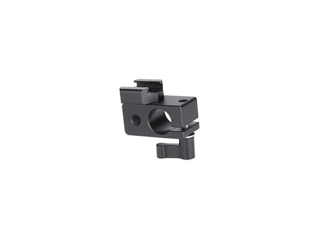 15mm Rod Clamp with Cold Shoe Mount Adapter for Camera DSLR Rig Flash Led Light Monitor Video and More
