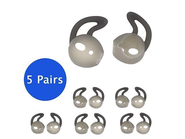 5 Pairs Silicone Ear Tips Compatible for AirPods 12Silicone Soft AntiSlip Sport Earbud Tips AntiDrop Ear Hook Gel Headphones Earphones Protective