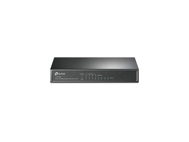 8 Port Fast Ethernet 10100Mbps PoE Switch 4 PoE Ports 57W Desktop Plug Play Sturdy Metal w Shielded Ports Fanless Limited Lifetime